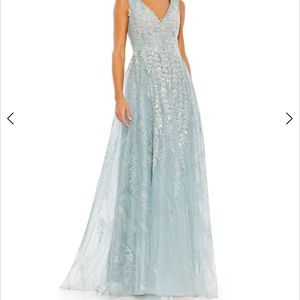 Mac Duggal 20312 Sleeveless Dress for Evening - in Color ICE BLUE